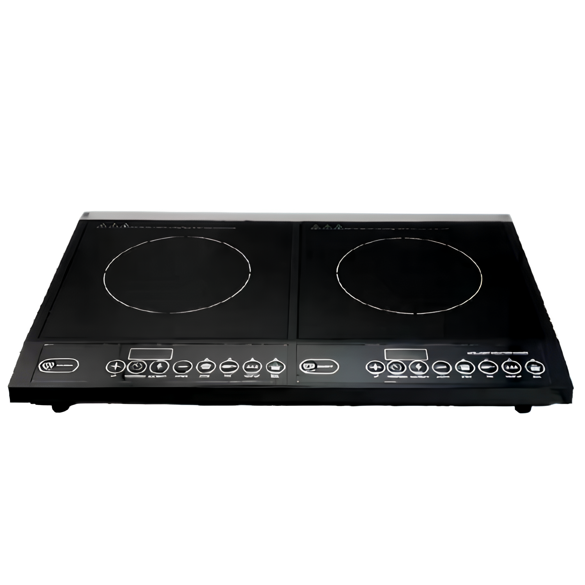 Electric Double-burner Induction Cooker Ceramic Panel High-Power Plastic Housing Waterproof 8-Level Firepower Outdoor Hotel Use