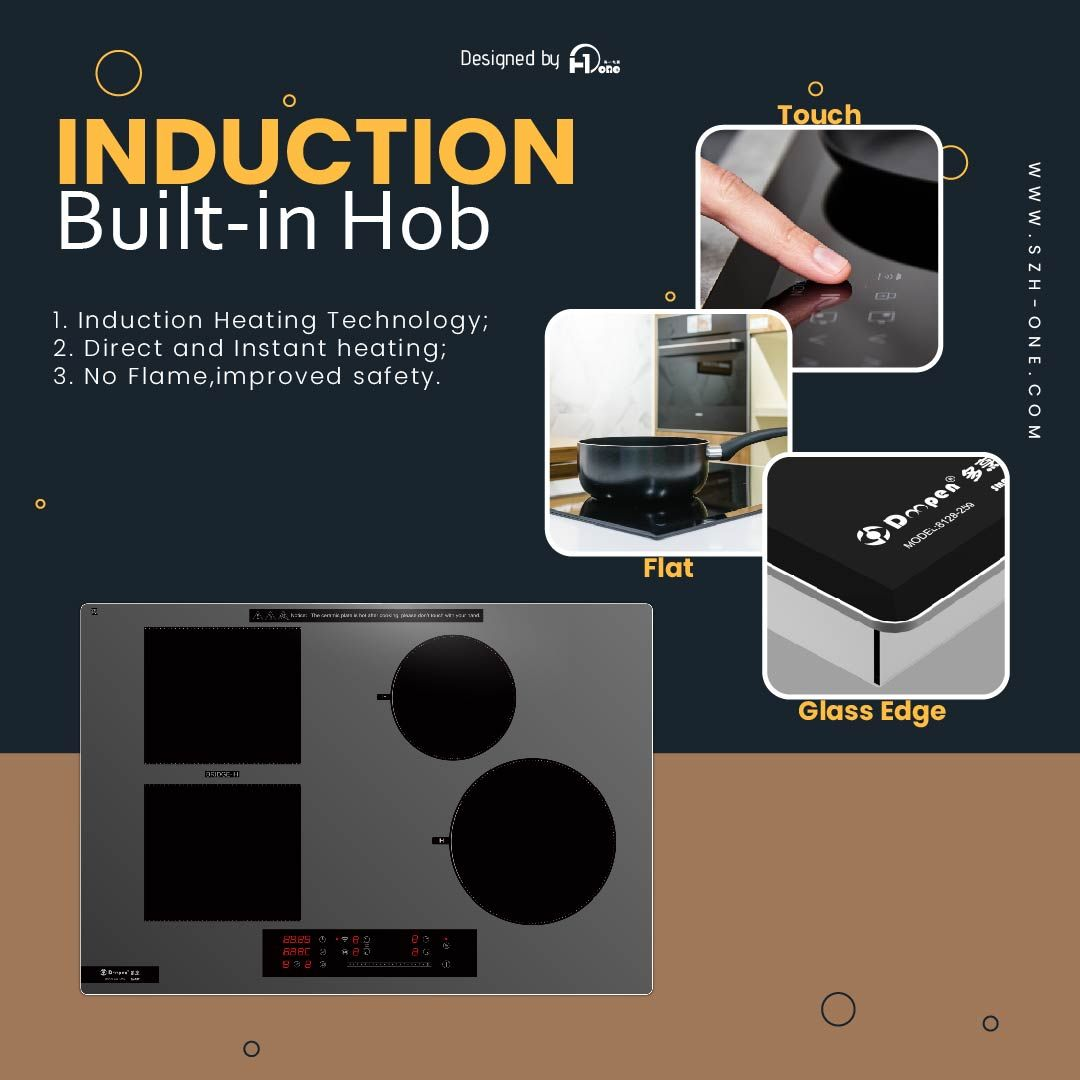 30 Inch 4 Burners Built in Induction Cooktop Remote Control WiFi