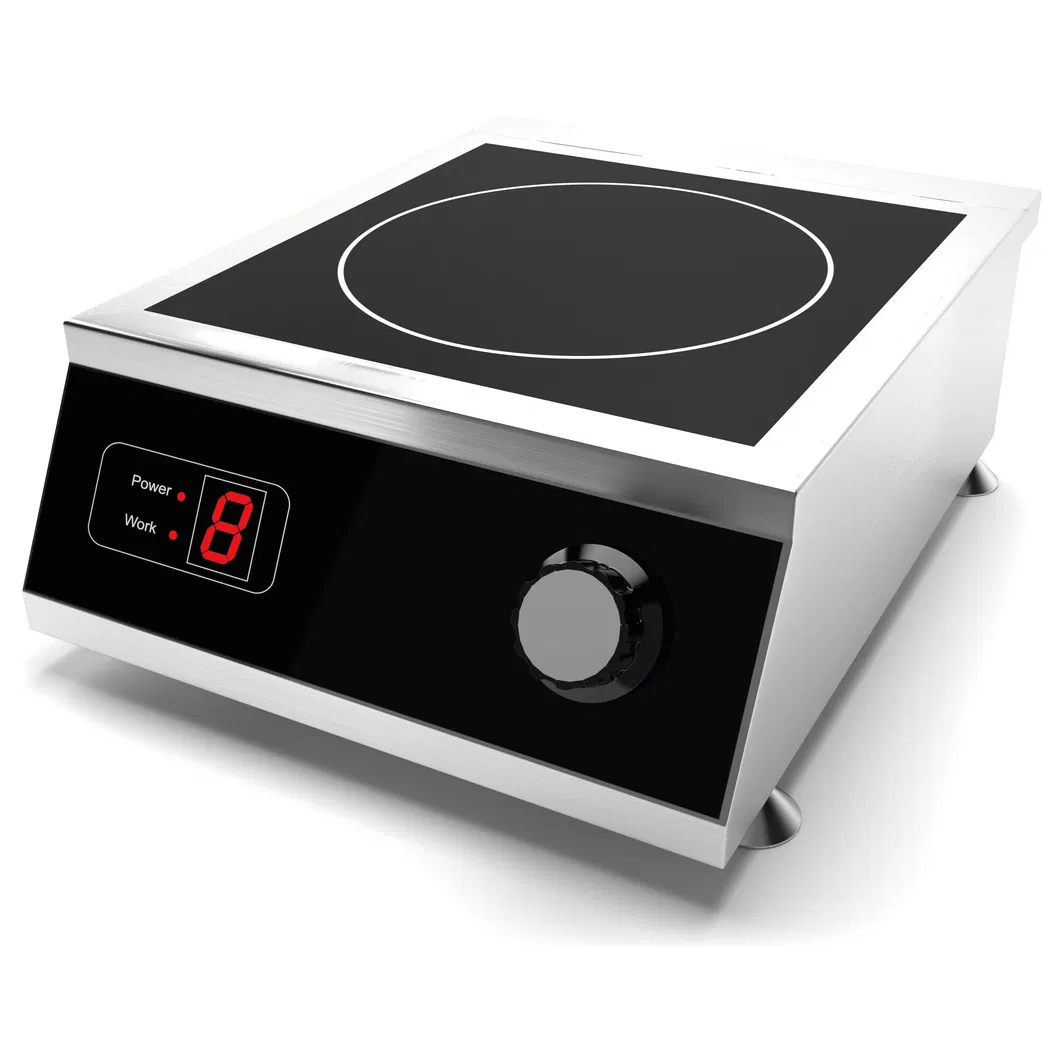 Stainless Steel Body 220V 230V 7000W Commercial Induction Cooker 2 Plate Burner 4 Digital Display