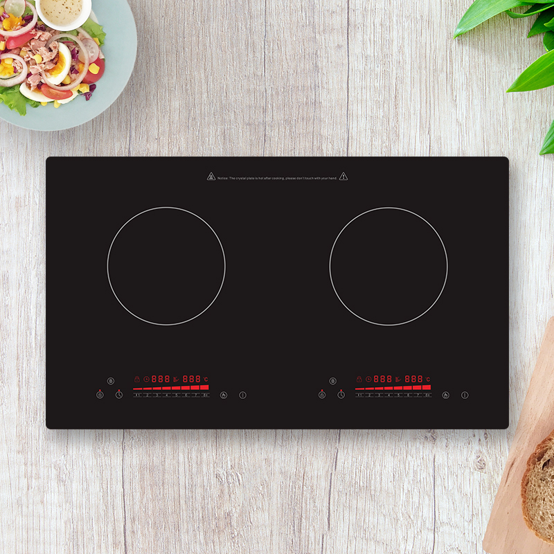 Wifi Programmable Electrical Pre-Set Double Deck Electric Oven Induction Stoves Infrared Hob Tempered Glass