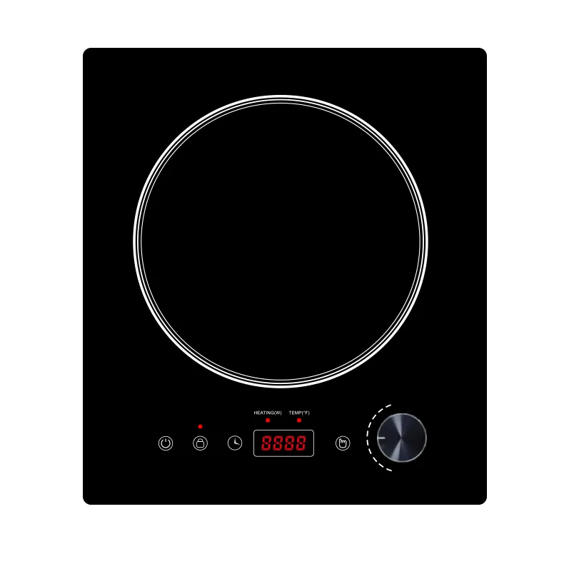 Factory Price Built-in Single Zone Induction Cooktop 1800W Vitro-Ceramic Glass Electric Cooktop