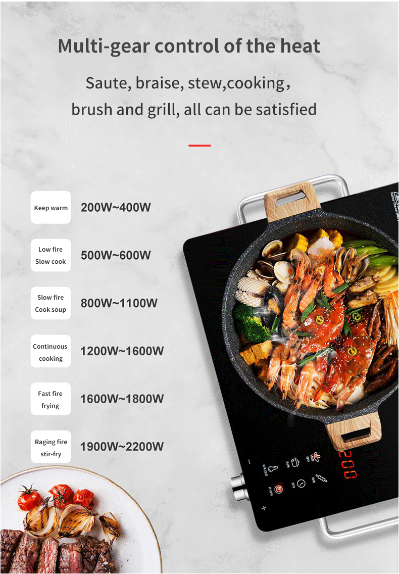 Multifunction induction cooker functions