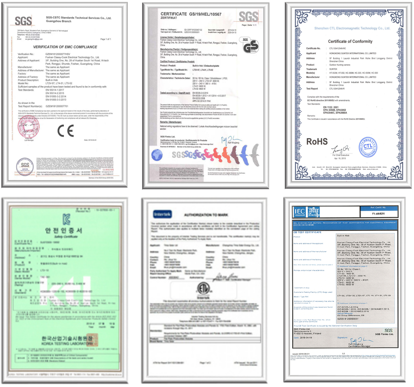 Certifications List