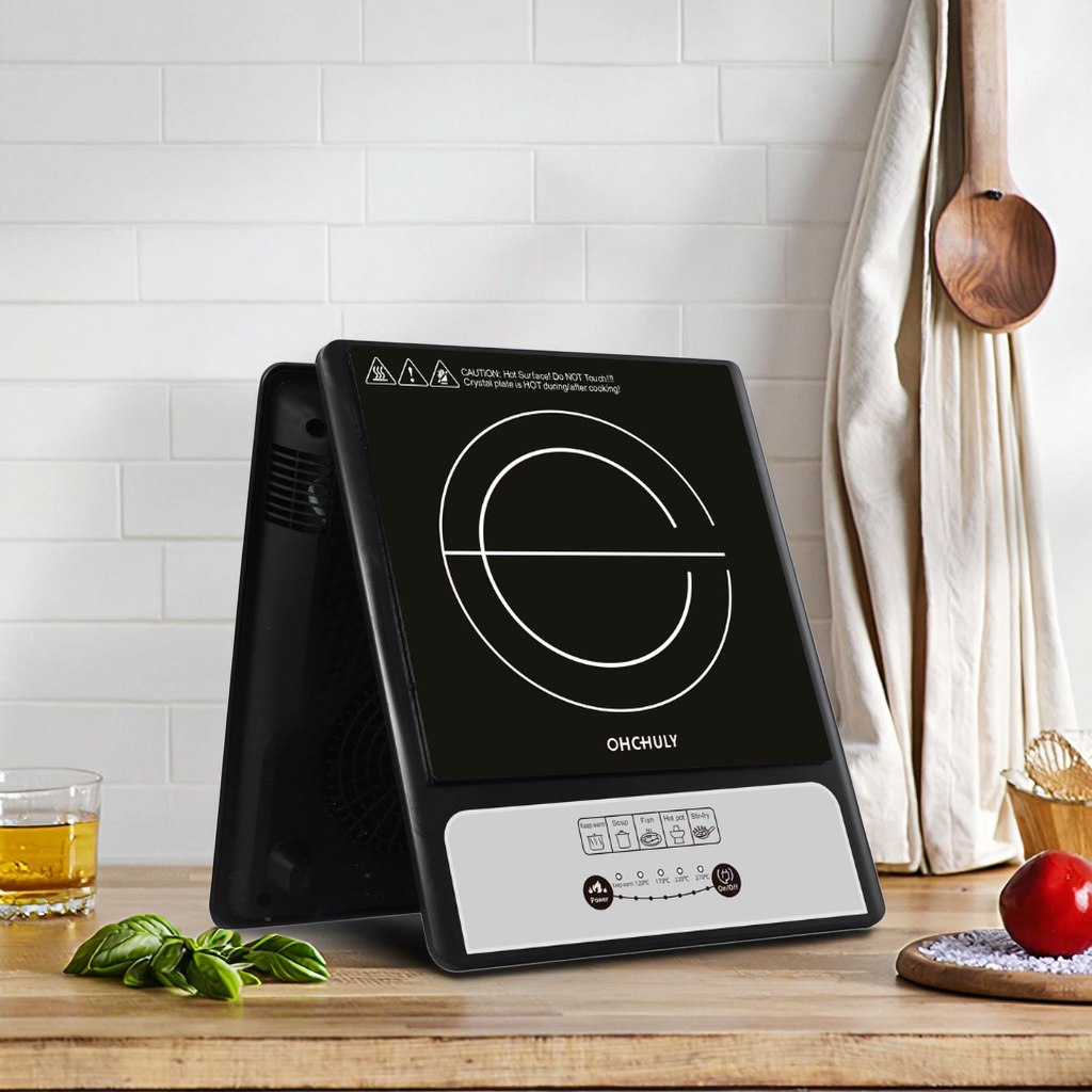 Hotel-Grade Stainless Steel Plastic Housing Electric Induction Cooktop Touch Control Ceramic Panel Fry Hotpot Waterproof Single