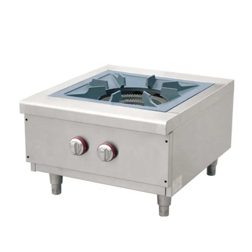 Commercial Gas Combination Stove Freestanding Stainless Steel Cooking Stove Hotel Kitchen Gas Range with 2/4 Burners