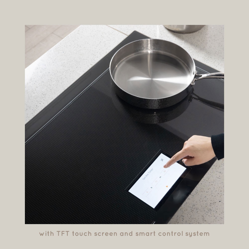 7200W High Power Full Surface 36'' with TFT Control Screen and WiFi Connection Flex Induction Cooktop
