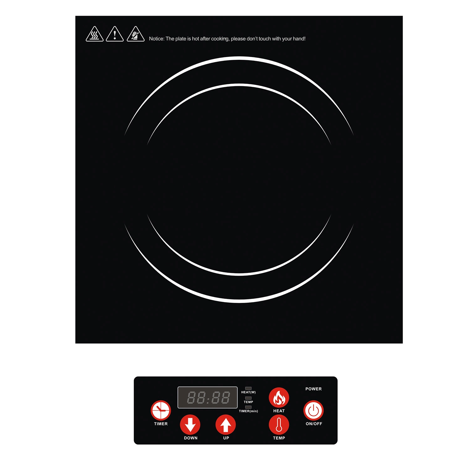 Restaurant Hotel Use Single Burner Commerical Induction Cooktop
