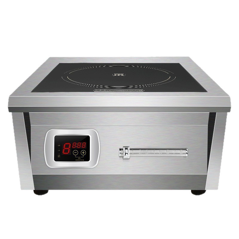 6 KW High Power Commercial Induction Cooker Stainless Steel Digital Touchscreen Multifunctional Auto Shut-Off Safety Energy