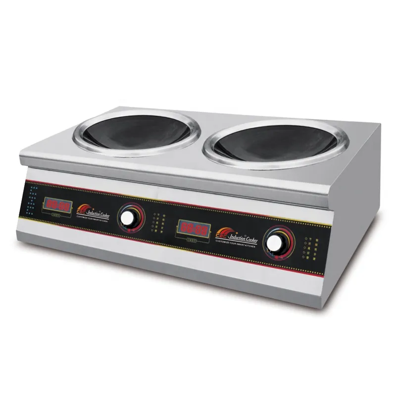 Double Concave Induction Wok Cooker
