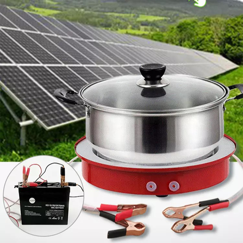 12V/24V DC Solar Induction Cooker | 400W/4000W Portable Stove for Outdoor Camping &amp; Home Use | Fast Heating, Energy-Saving