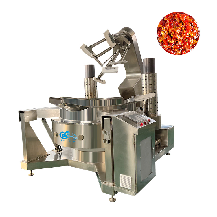 High Quality Full Automatic Gas Fire Chili Sauce Paste Industrial Electric Induction Planetary Cooking Mixer Machine