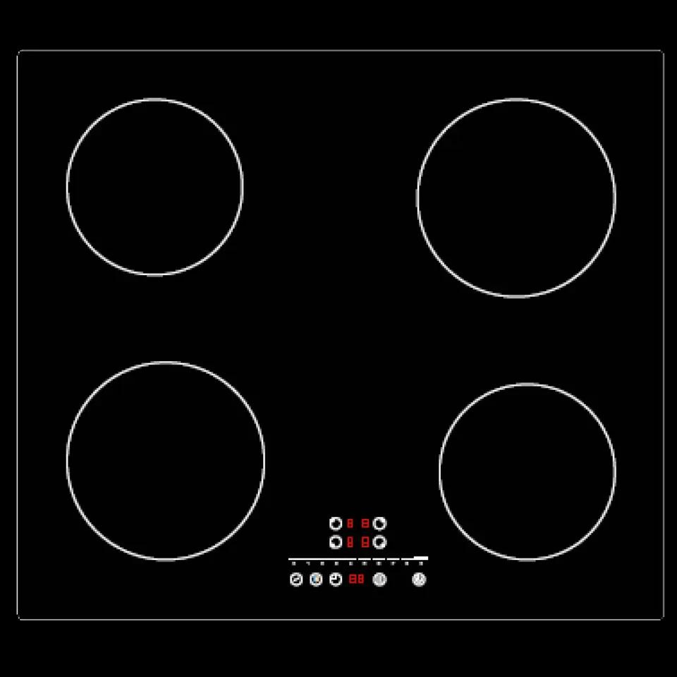 4 Zones Induction Hob/ Induction Cooktop Customized Logo Silk Printing OEM Brand