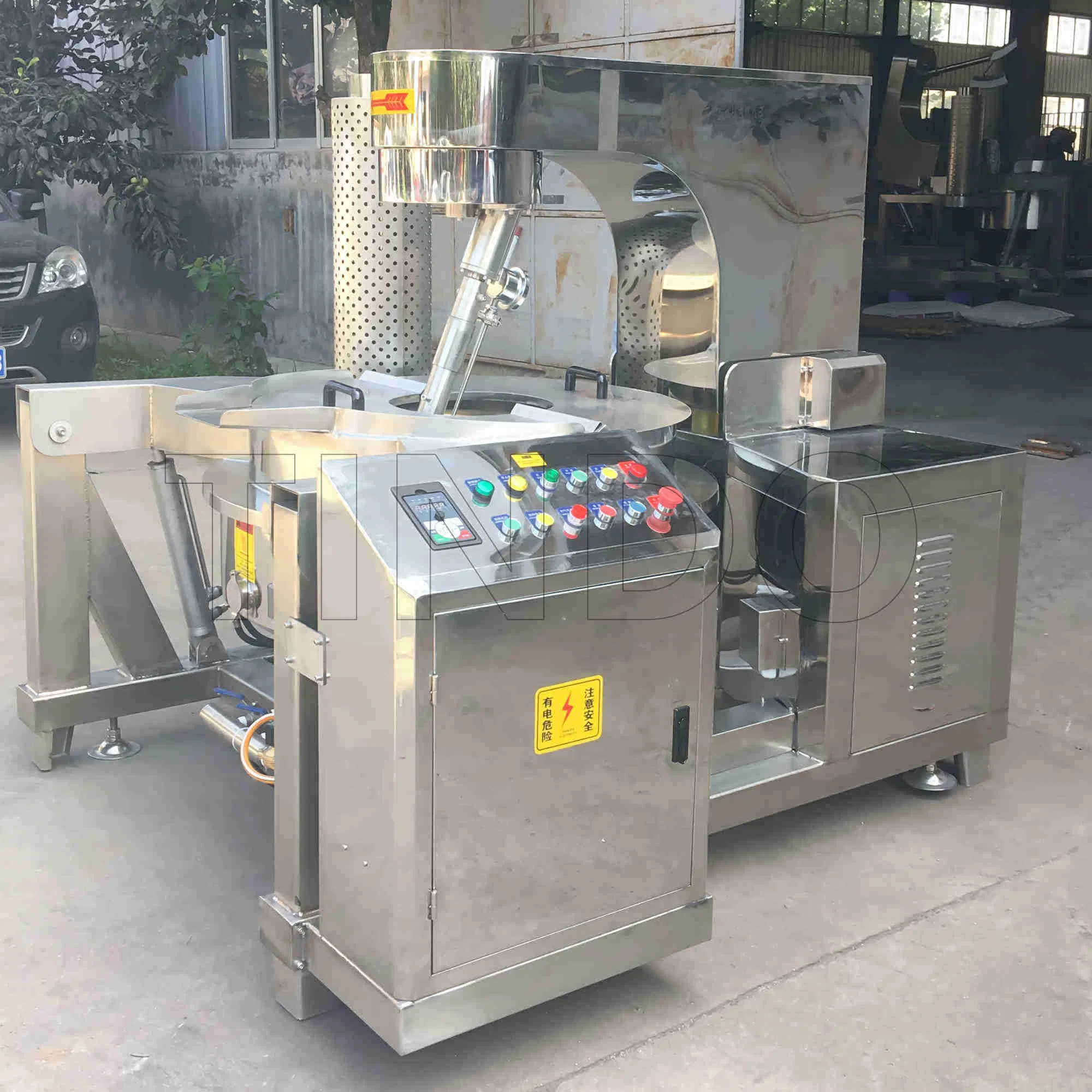 Food Machinery Jacketed Mixer Machine with Agitators Industrial Induction Planetary Stirring Cooking Kettle Pot