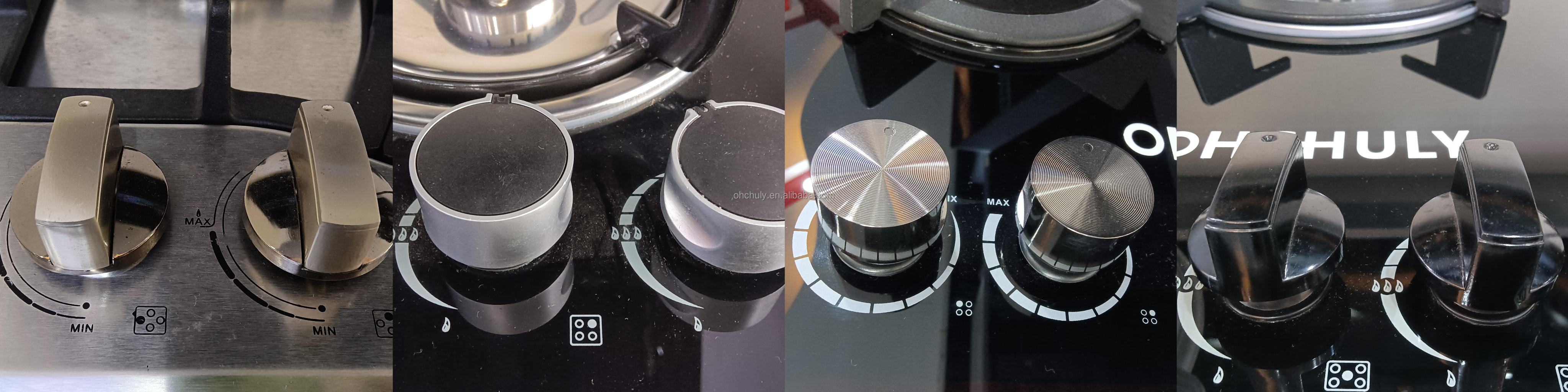 Different Cooktop Knob Configurations