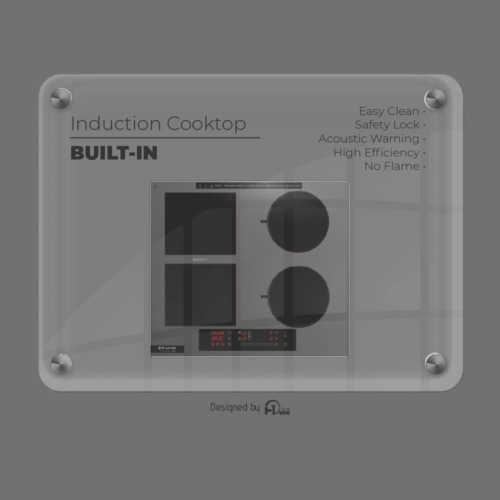 Best-selling Built-in Induction Cooktop Electric 4 Burners 7200W WiFi &amp; App-Controlled Class a Energy Efficiency 3-Year Warranty