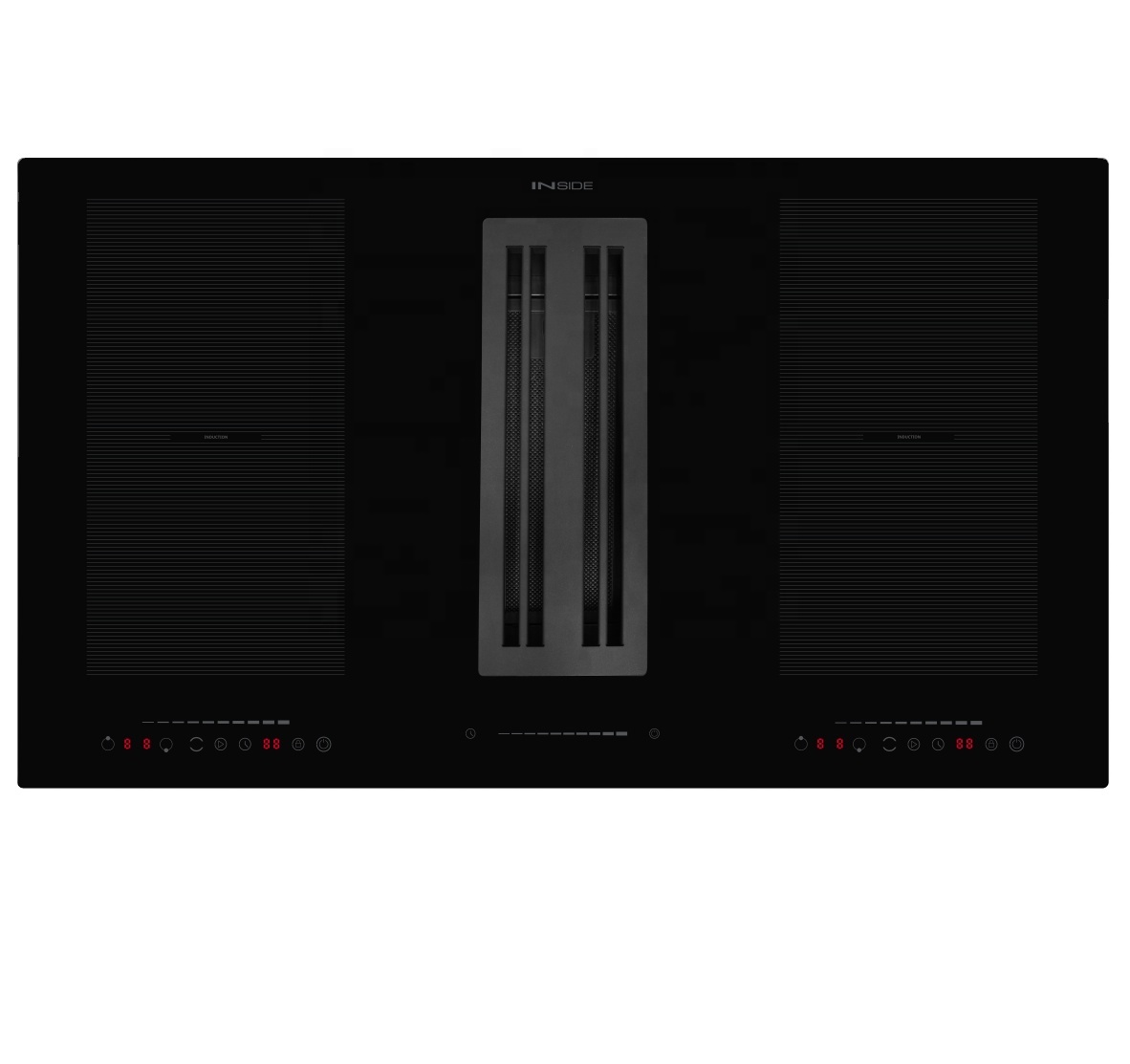77/90cm Built-in 5-Burner Induction Cooker 5-Zone Hob with Free Zone Feature