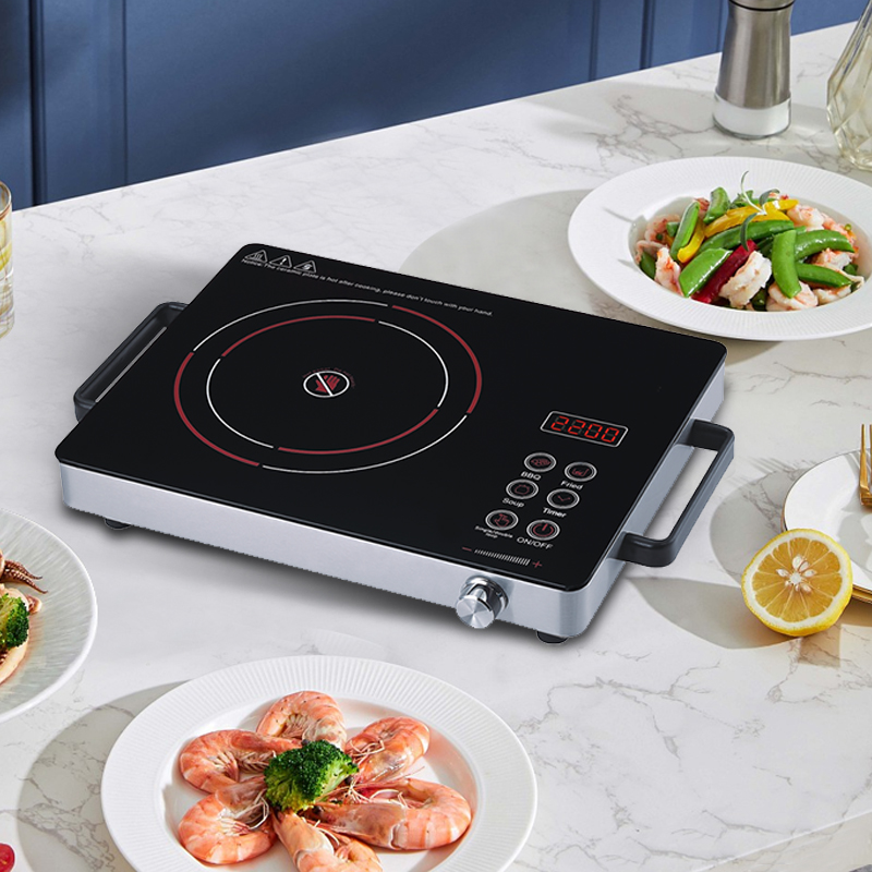 Energy Saving Induction Cookstove Single Burner with Touch Control and Safety Protection System for Hotpot