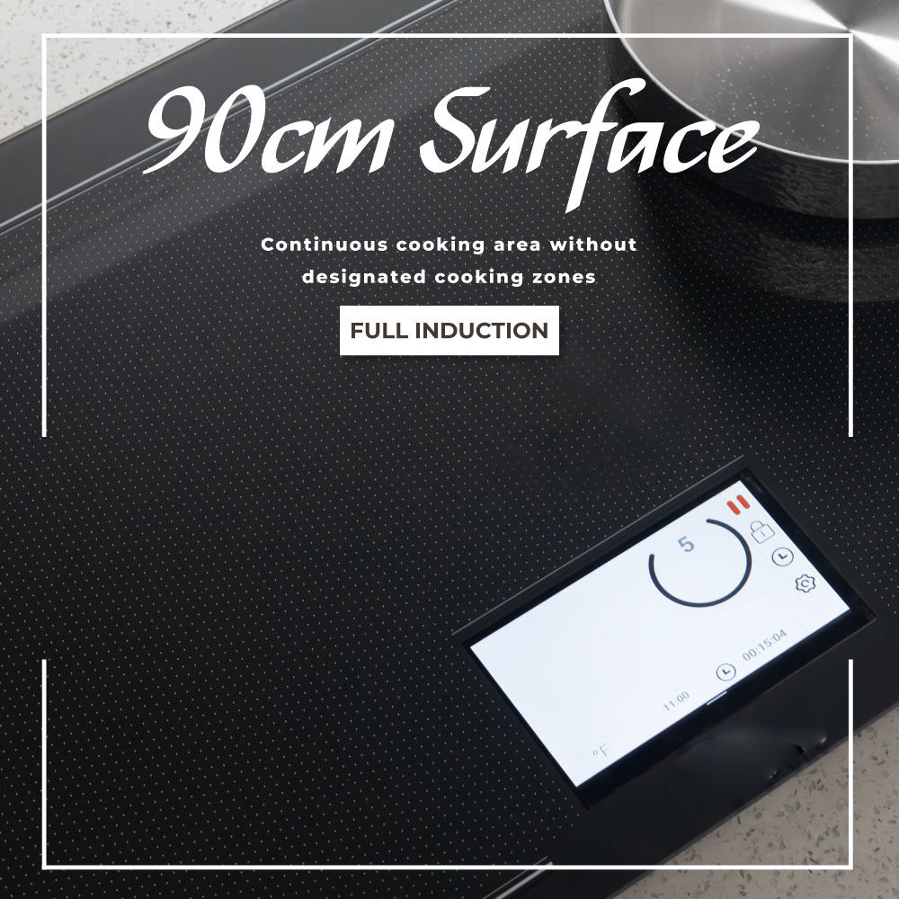 7200W High Power Full Surface 36'' with TFT Control Screen and WiFi Connection Flex Induction Cooktop