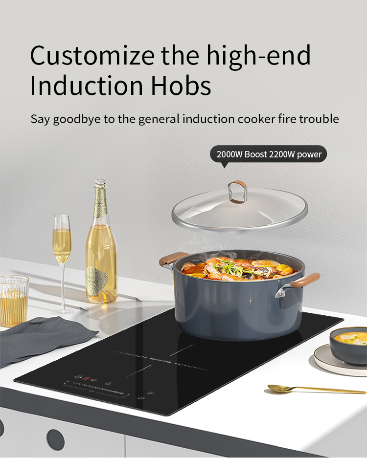 Portable or Built in 2-Burner Induction Cooktop for Home Kitchen Energy-Efficient Faster Cooking Precise Temperature Control Easy Cleaning