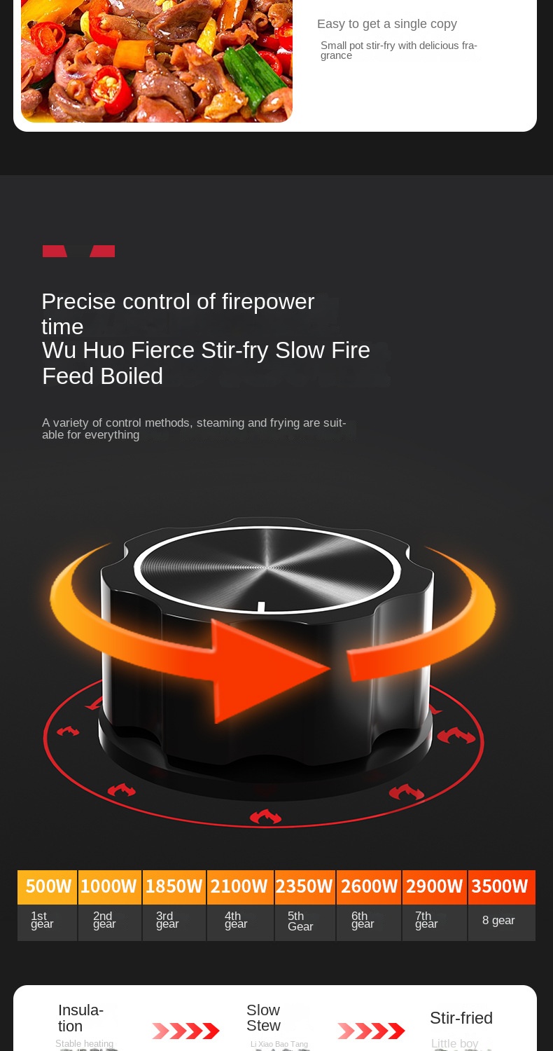 Commercial Stainless Steel Housing 4/6 Burners Induction Cooker Catering Kitchen Equipment Electric Cooking Stove