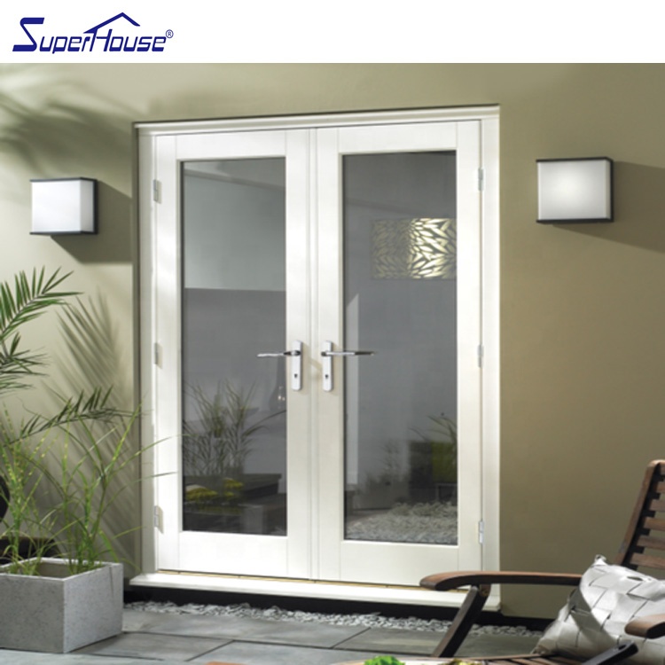 Top Grade Adaptive Face Recognition Smart Lock Aluminum Safety clear Tempered Glass Front Entrance French Door