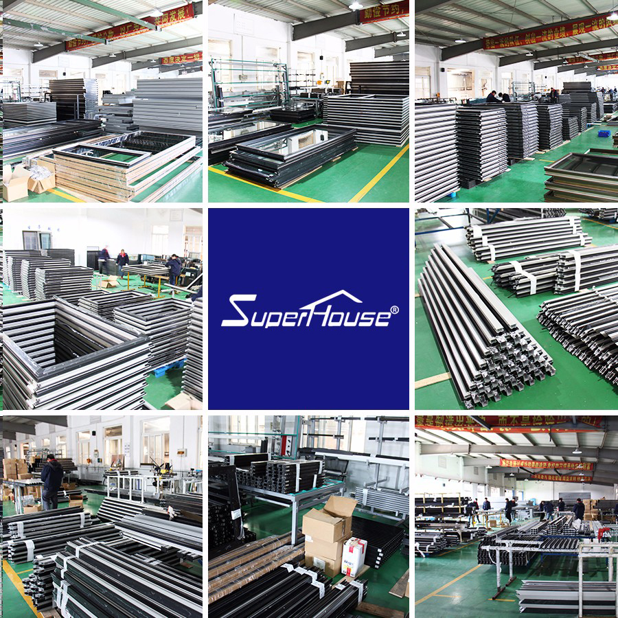 Commercial High Quality Impact Resistance Simple Design Sliding Door Aluminum Slide Impact Door Glass Sliding Doors