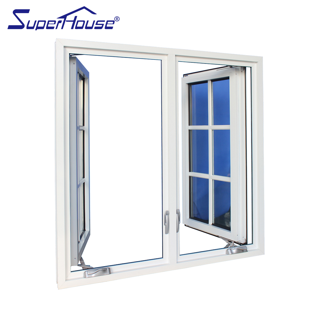 Passive House Title24  American Crank Casement Window Energy Star Double Glazed Low-E Coating Anti-UV Heat Insulation Window