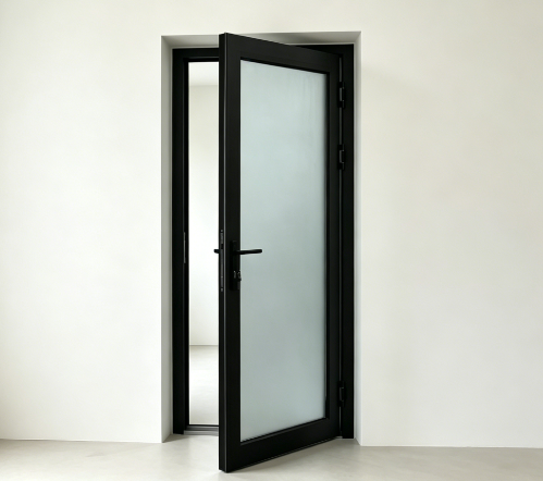 Florida Commercial Apartment Aluminum Hinged Door Hurricane Impact Thermal Break Frame Low-E  Heat Insulation  Store Entry Door