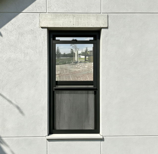 NAFS Approval Aluminum Single Hung Window Ultra Clear Glass High VLT Abundant Natural Light for Apartment Project