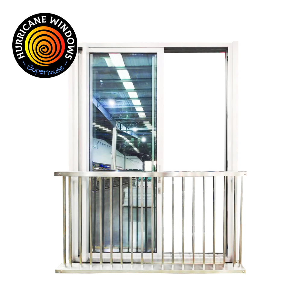For Modern Design NFRC Certified Aluminum Alloy Hurricane Slide Impact Resistant Double Glazed Tempered Glass Garden