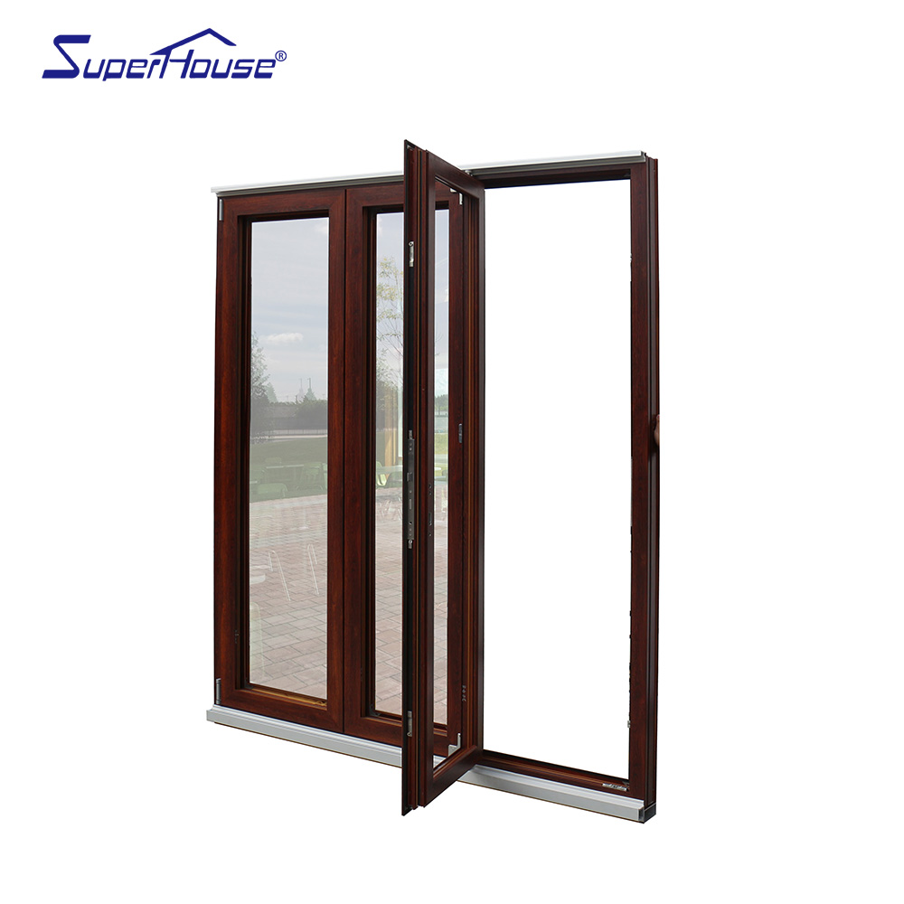Superhouse Aluminium Accordion Bifolding Doors Fold Door Aluminum Alloy Frame Tempered Glass Folding Door