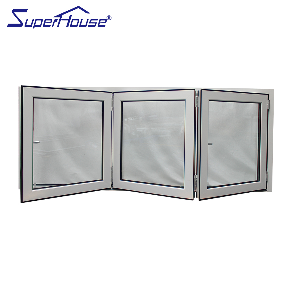 Suoerhouse Vertical Modern with Thermal Break Folding Screen Soundproof for Hotel & Exterior Use Aluminum Alloy Folding Window