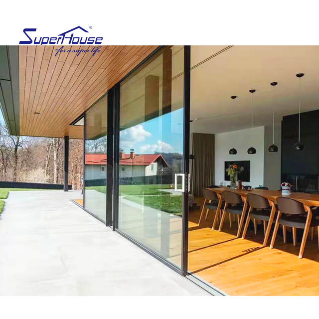 Florida Miami Dade Hurricane Impact Door with Top Brand Lock for Wholesale Luxury Hotel Project New Design Slim Sliding Door