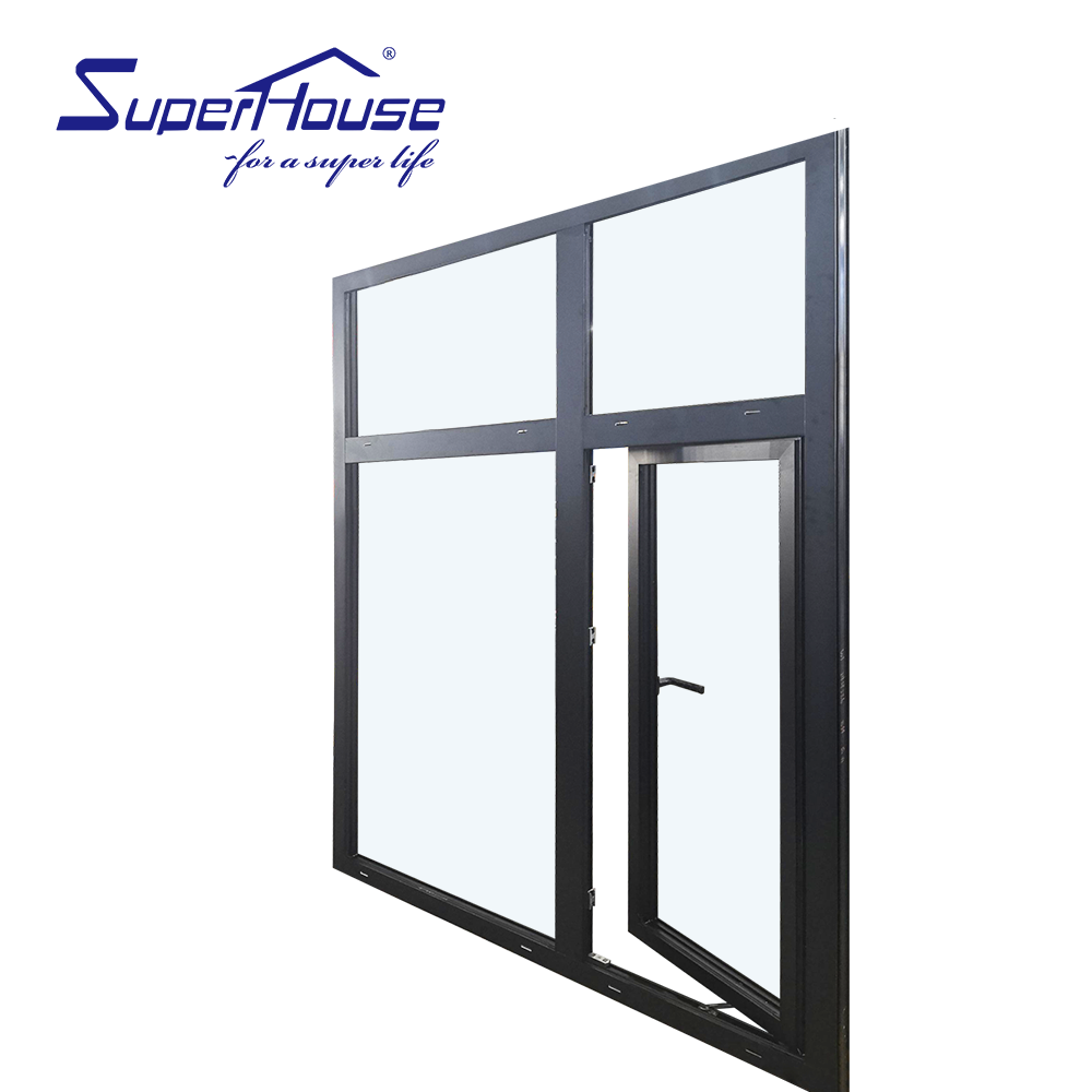 Superhouse Outswing Garden Exterior Hurricane Proof Low-E Glass Casement windows with Screens for Villa Residential House