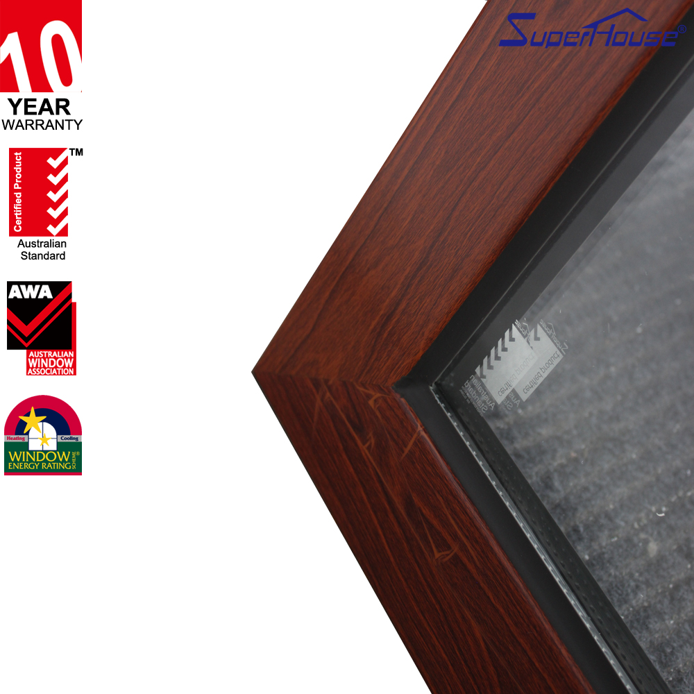 Florida Superhouse Hurricane Impact Resistant Good Sound Insulation Aluminium Triple Tempered Glass Awning Window