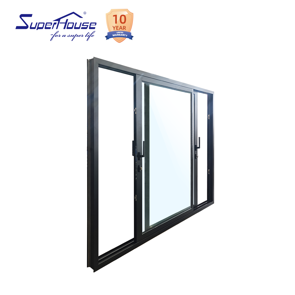 Florida Approval Hurricane Impact windows and Doors Miami-Dade NOA Insulated Aluminum Slim Sliding Door Stacker Door for Villa
