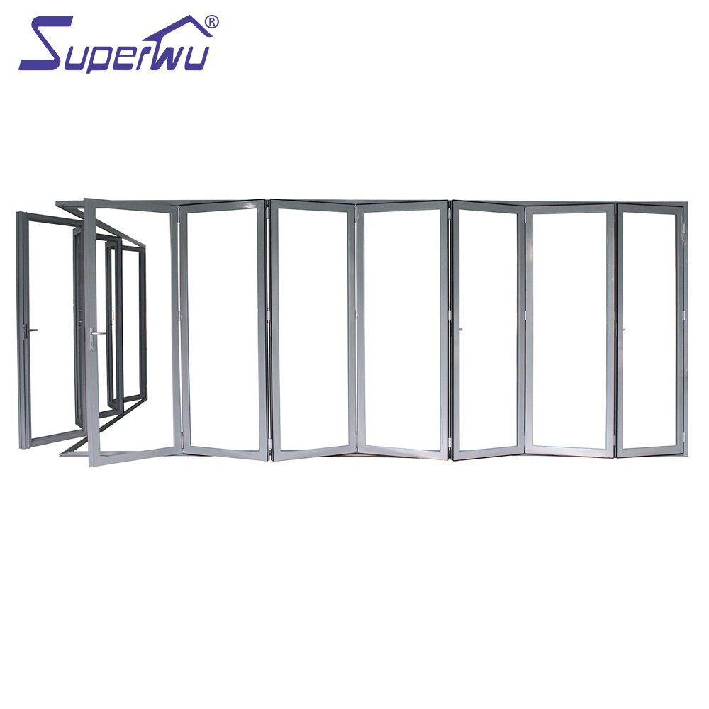 NFRC Certified Insulated Aluminum Folding Door | Thermal Break Frame, Double Tempered Glass for Outdoor Commercial Use