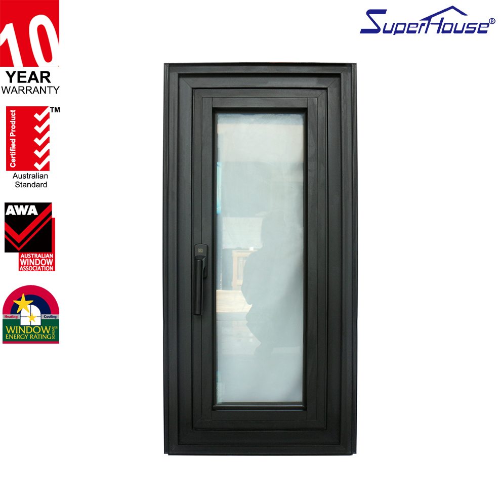 NZ Coastal Windproof Villa Windows Tilt Turn Sliding Casement Aluminum Frame 316SS Hardware