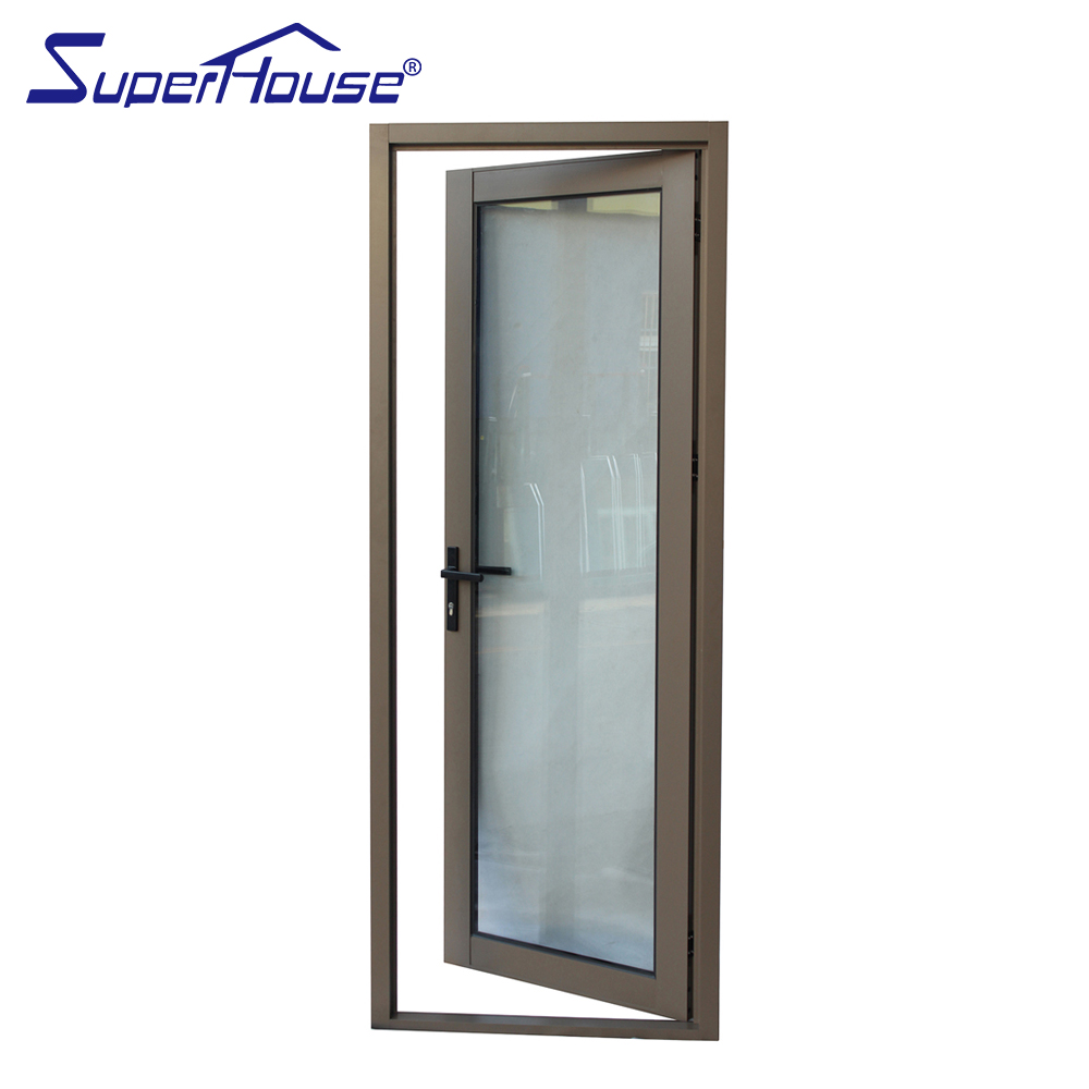 Superhouse NFRC Commercial Entry Door Front Door Aluminum Double Glass French Entry Door