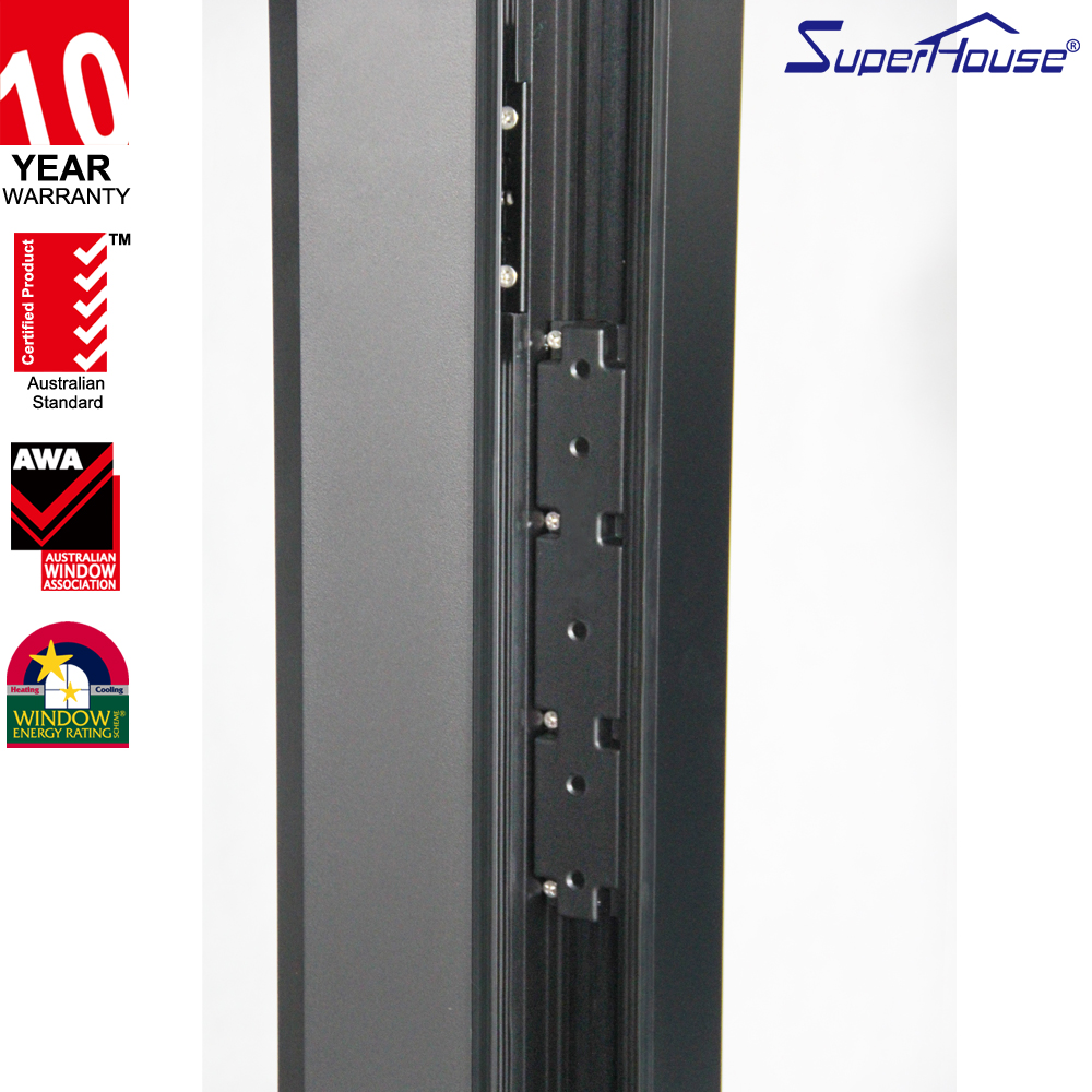 Superhouse Hurricane Proof Aluminium Folding Door Thermal Break Glass Folding Sliding Door Exterior Patio Bi-folding Door