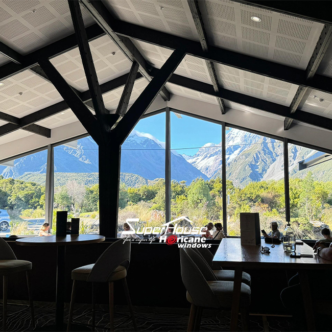 Miami-Dade NOA Approved Aluminum Door Ultra Narrow Frame Hurricane Impact Resistant Door for High-End Luxury Construction