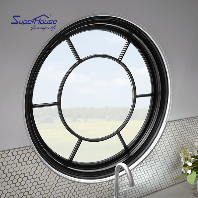 Customized Special Shape Fixed Modern Aluminum Alloy Window Double Glazing Laminated Safety Fixed Window Arch Fixed Window
