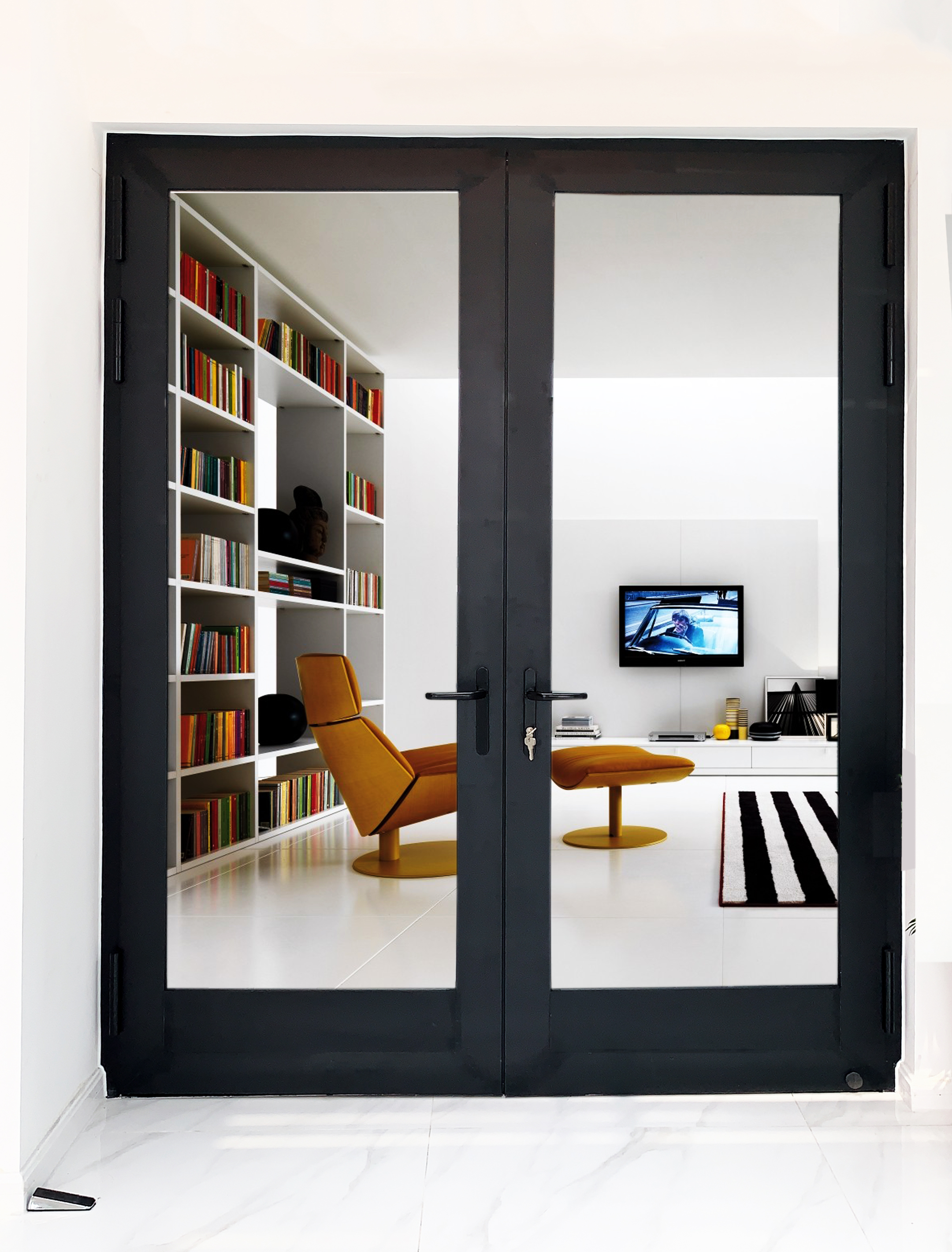 Modern Insulated Soundproof Factory Doors Hurricane Supplier Hinged Impact Alloy Casement Door Manufacturer