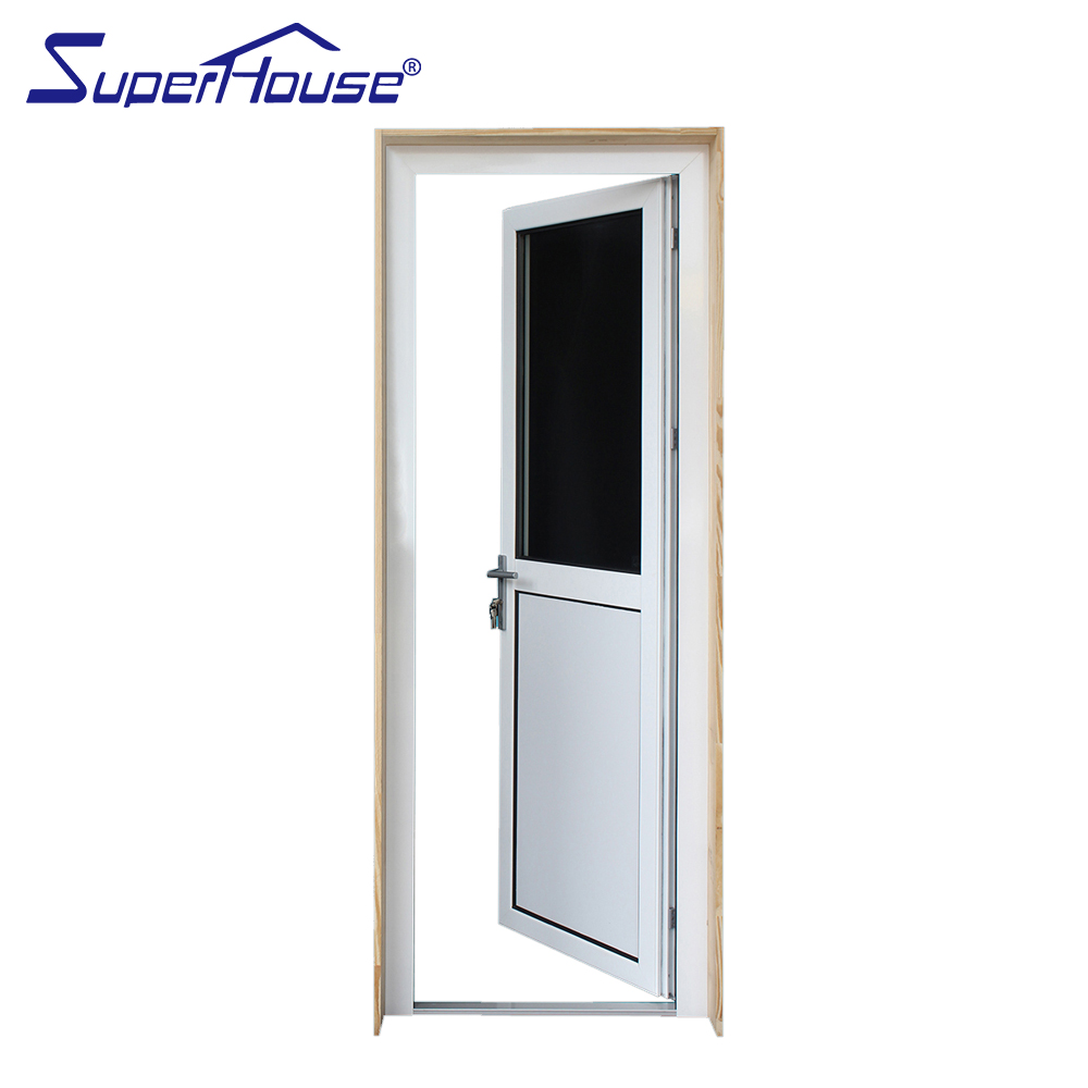 Aluminum Soundproof Exterior Door Double Glazed Glass Front Residential Entry House Doors Aluminum Patio Door With Mini Window