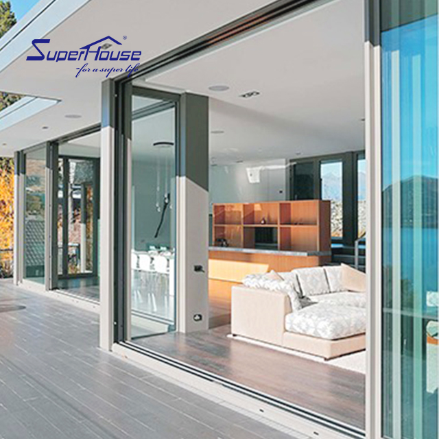 Customized Color and Size Available NFRC NOA FPA AS2047 Customized Hurricane Impact Aluminum Bi-folding Doors