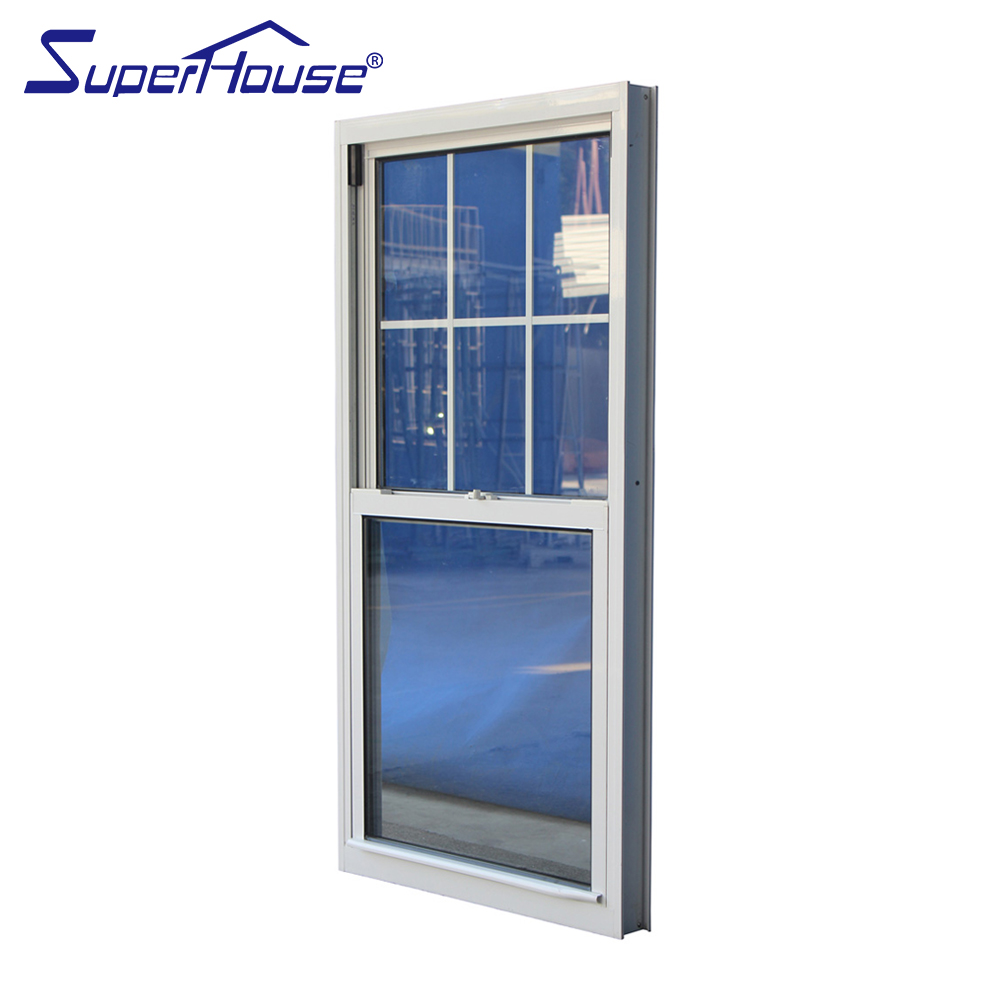 Vertical Slide Aluminium Single Hung Windows Double Glazed Sliding Window Customized Double Hung Windows