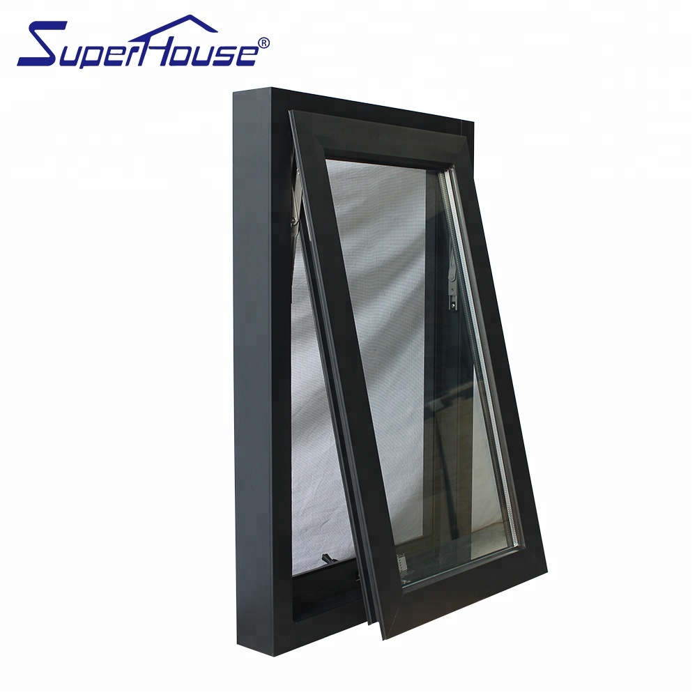 Superhouse Hurricane Impact Aluminum Awning Window Miami Dade Certified Soundproof Waterproof UV Protection for Commercial Hotel