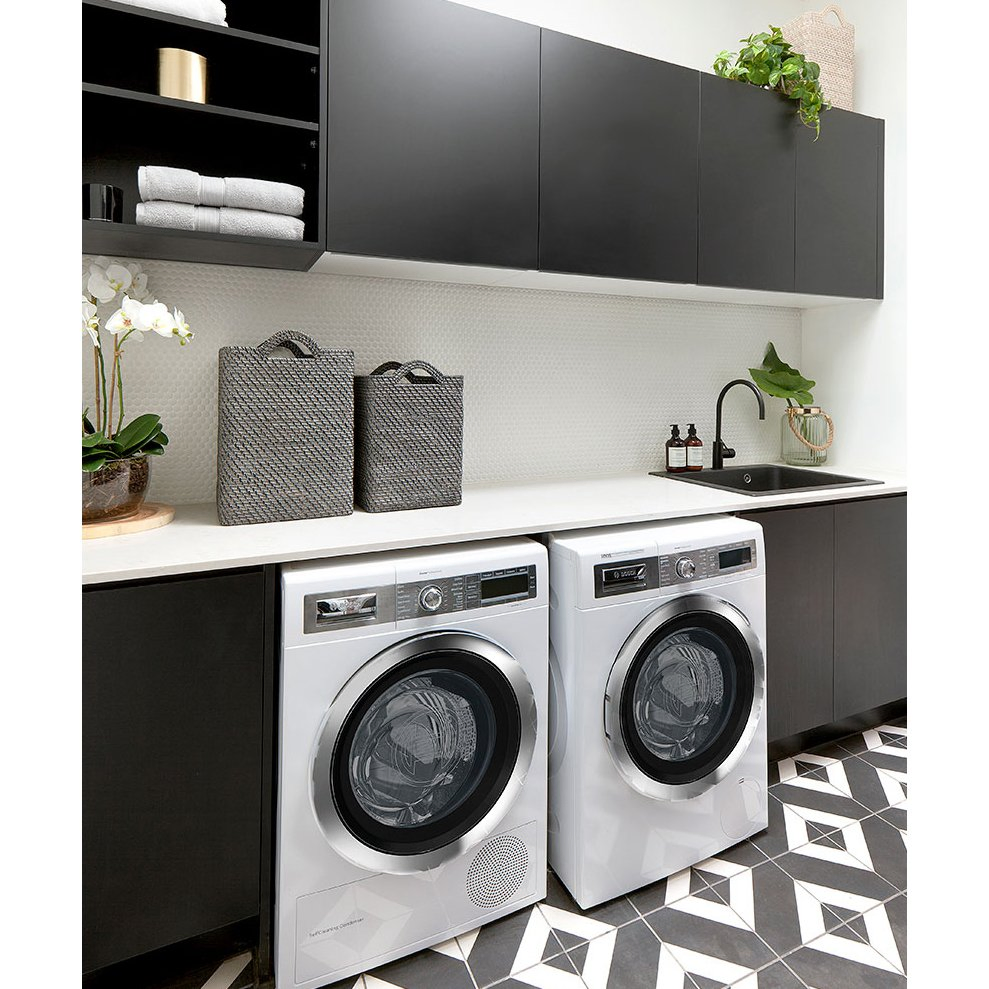 China Factory Outlet High Quality Modern Style Home Furniture Custom PVC High Gloss Waterproof Laundry Room Storage Sink Cabinet