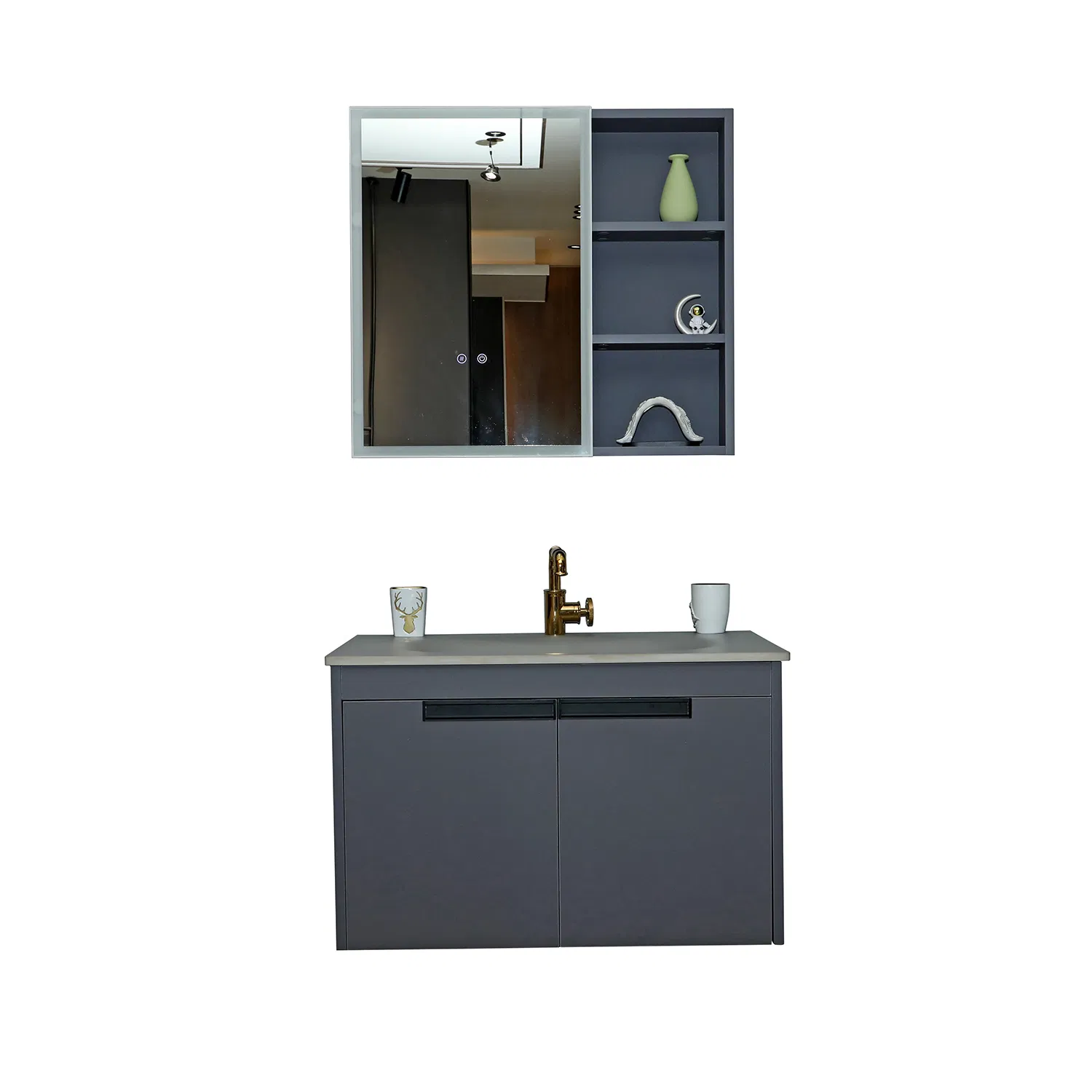 Jataii Bathroom Cabinet Premium Bathroom Cabinets with Linen Tower for 1 Bathroom Count