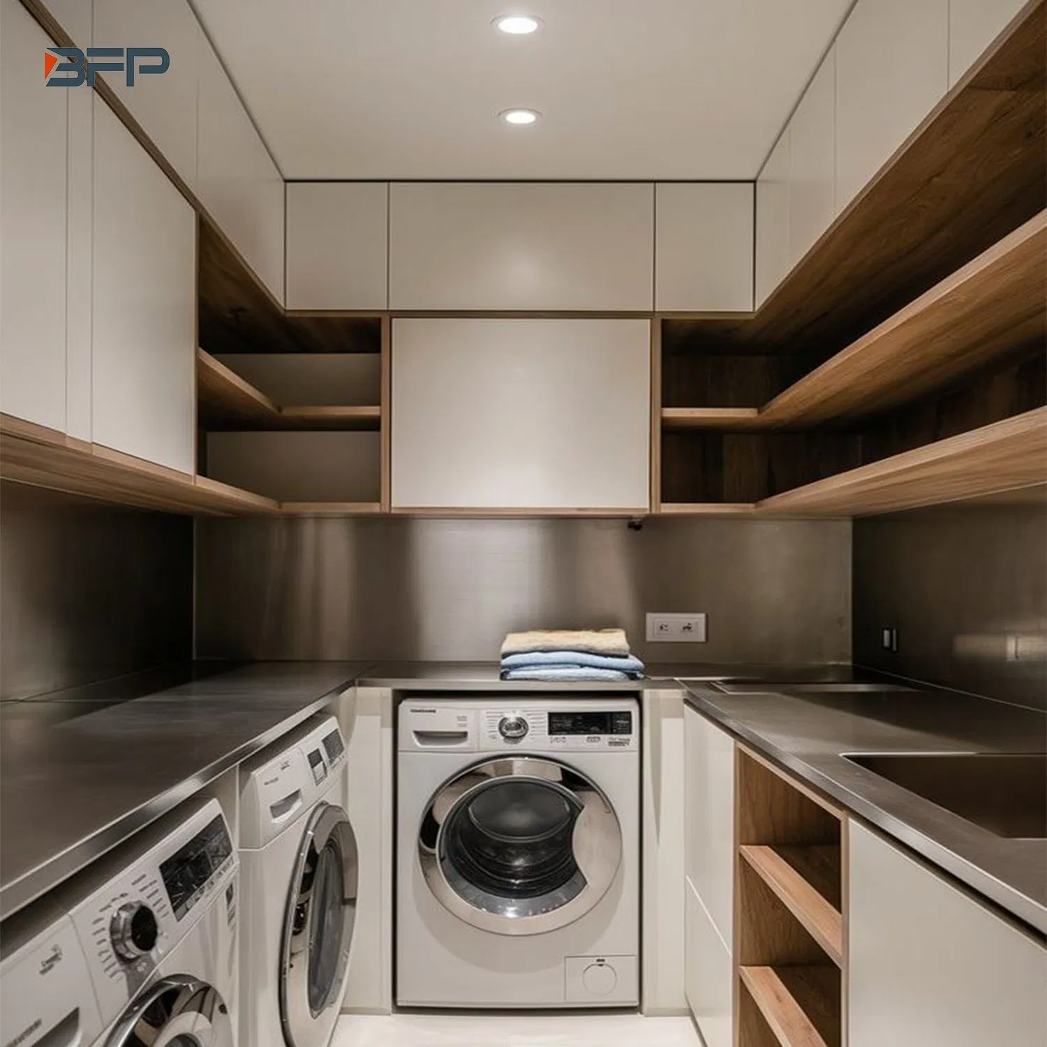 Walk in Laundry Room Cabinet Customized Classic Modern Style